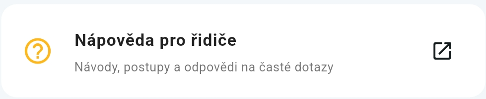 Nápověda pro řidiče